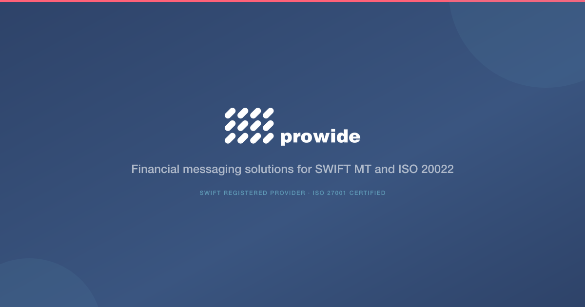 Swiftref API-First Connectivity -- Prowide Solutions